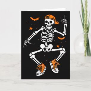 Carte Déguisement Halloween drôle de squelette Trump