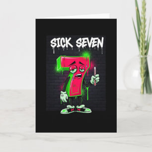 Carte Déguisement Halloween drôle rétro Sick Seven 67 Me