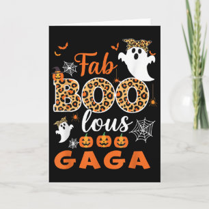 Carte Déguisement Halloween Mignon Léopard Boo Gaga Fant