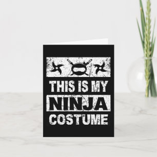 Carte Déguisement Ninja Rétro Halloween Pour Garçon Enfa