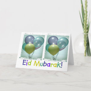 Carte d'Eid Mubarak des enfants colorés