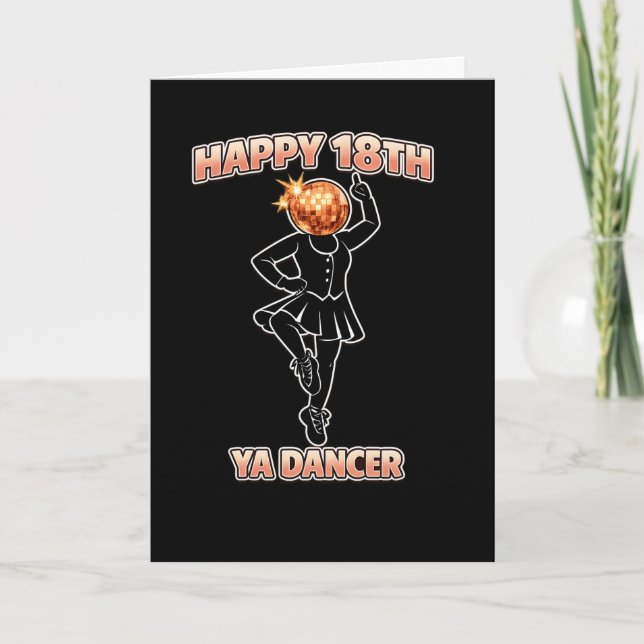 Carte Déjà Danseur Anniversaire Drôle Écossais Écosse (Devant)