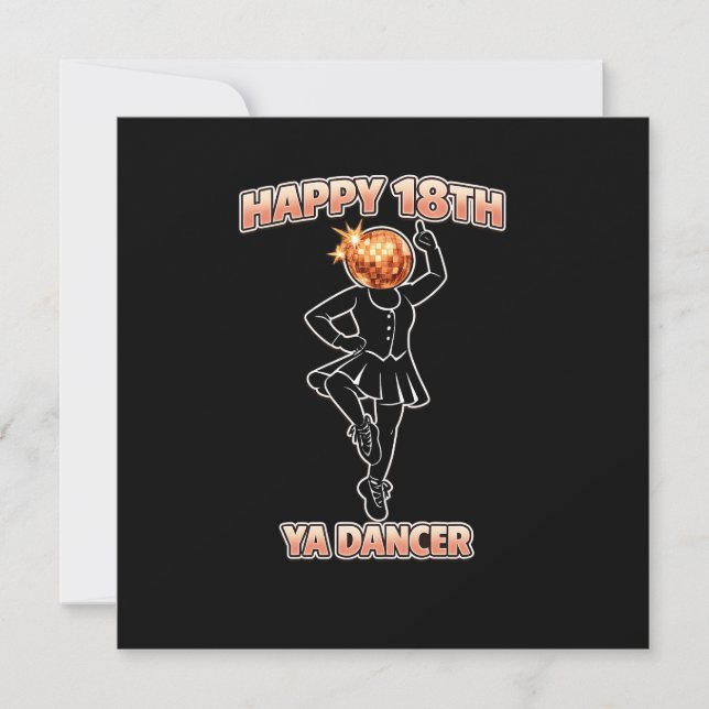 Carte Déjà Danseur Anniversaire Drôle Écossais Écosse (Devant)