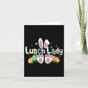 Carte Déjeuner de Pâques Lady Bunny Ears Déjeuner Lady P