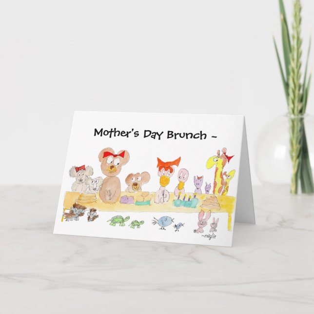 Carte Déjeuner du dimanche de la fête des Mères (Devant)