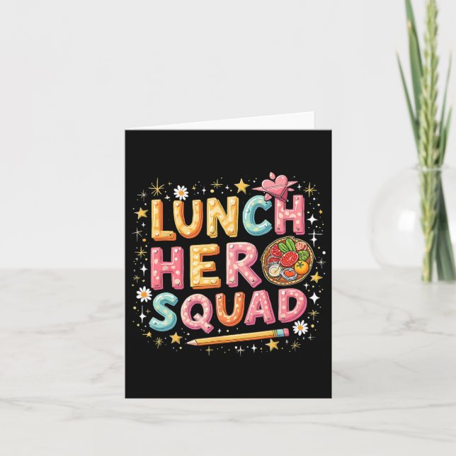 Carte Déjeuner Lady Squad Déjeuner Hero Squad Preppy Ret (Devant)