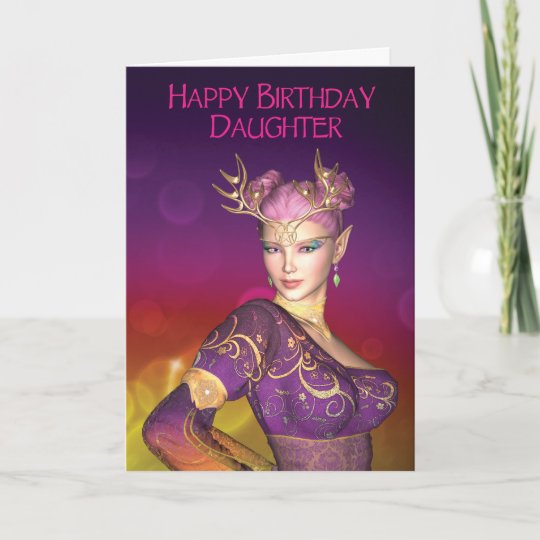 Carte D Elf De Fille De Joyeux Anniversaire Zazzle Fr