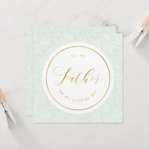 Carte Délicat "À mon père le jour de mon mariage"