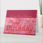Carte Delicate Floral pattern Grandma Birthday XL card<br><div class="desc">Delicate floral pattern with superposed semi-transparent flowers and text "Happy Birthday". Carte bidon (message for my... ) et inside. You can easily change text (color,  font and position).</div>