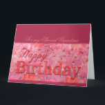 Carte Delicate Floral pattern Grandma Birthday XL card<br><div class="desc">Delicate floral pattern with superposed semi-transparent flowers and text "Happy Birthday". Carte bidon (message for my... ) et inside. You can easily change text (color,  font and position).</div>