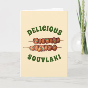 Carte Délicieux Souvlaki Viande Porc brochette Cuisine g