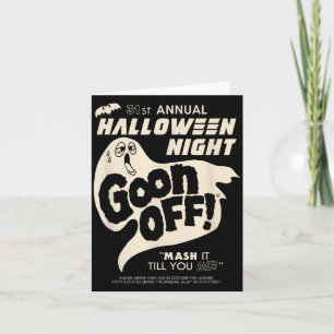 Carte Délirer la nuit d'Halloween Drôle de fantôme Hallo