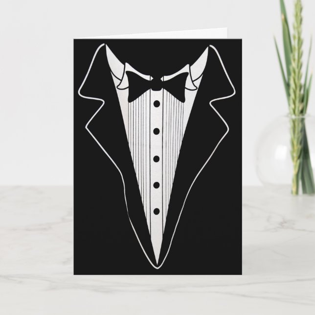 Carte Demande de meilleur homme Tuxedo (Devant)
