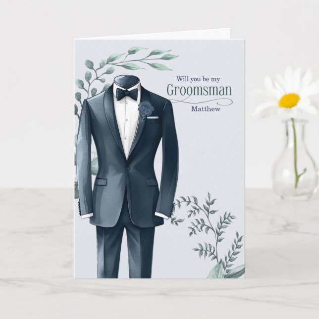 Carte Demande de participation au mariage en tant que ga (Petite plante)