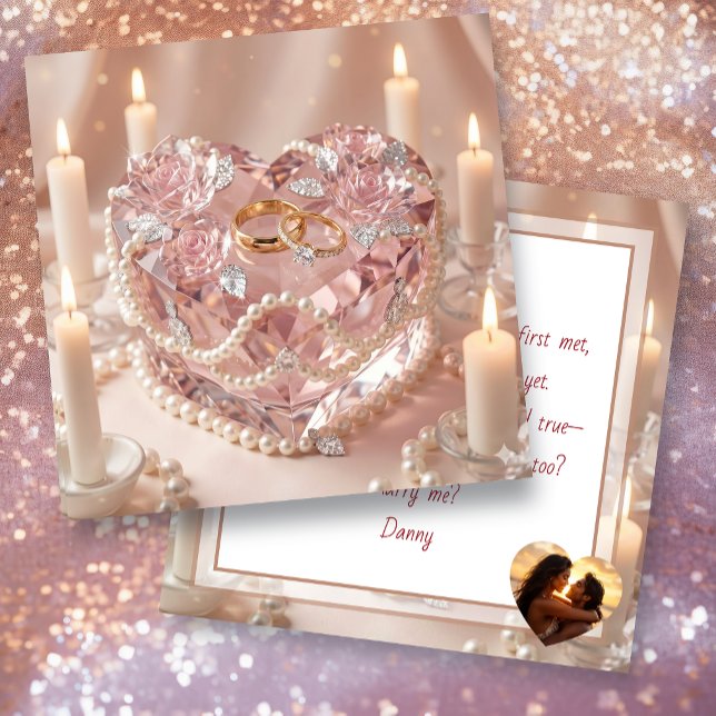Carte Demande en Mariage | Gâteau en Forme de Cœur Crist (Créateur téléchargé)