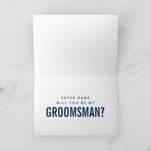Carte Demande Personnalisée Veux-tu être mon Garçon d'Ho