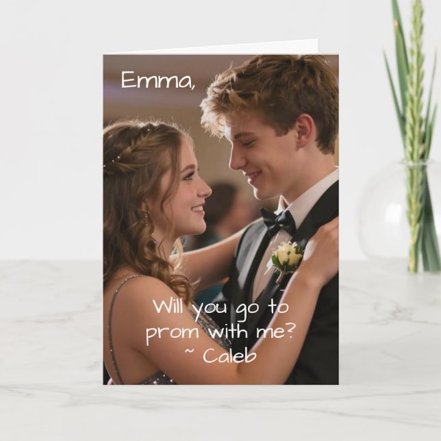 Carte Demande pour le bal | Vas-tu aller au bal avec moi (Devant)