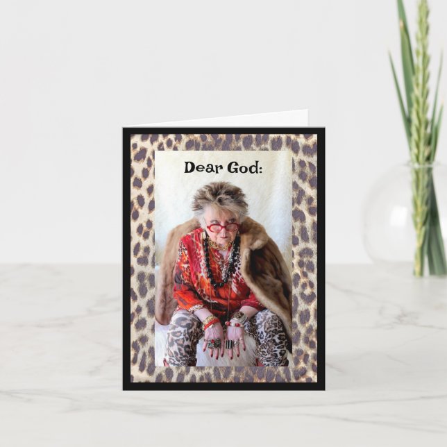 Carte Demander à un 'lil conversation avec Dieu vers l'a (Devant)