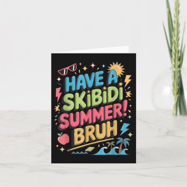 Carte Demandez À Skibidi Summer Bruh Gen Alpha Slang Ens (Devant)