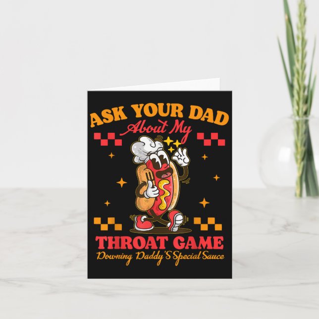 Carte Demandez à votre père à propos de mon jeu de gorge (Devant)