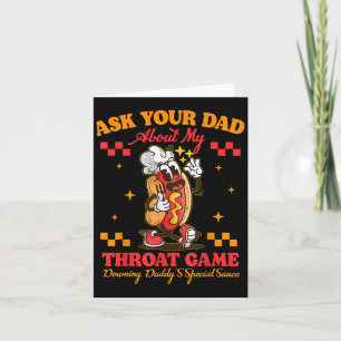 Carte Demandez à votre père à propos de mon jeu de gorge