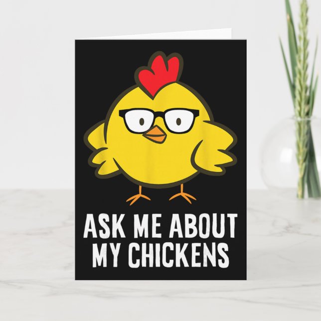 Carte Demandez-moi à propos de mes poulets  (Devant)