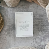 Carte d'emballage de douche à encadrement argenté 