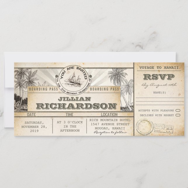 carte d'embarquement 13e anniversaire billets- inv (Devant)