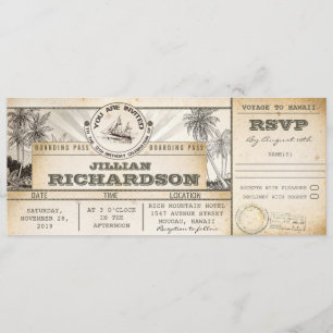carte d'embarquement 13e anniversaire - invitation