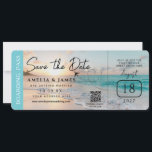 Carte d'embarquement à la plage Enregistrer la dat<br><div class="desc">Beach Boarding Pass Économisez la Date parfaite pour une plage de mariage de destination.</div>