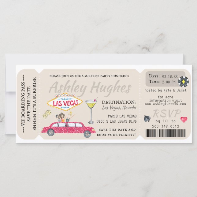 Carte d'embarquement | Anniversaire Destination Su (Devant)