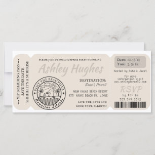 Carte d'embarquement   Anniversaire Destination Su