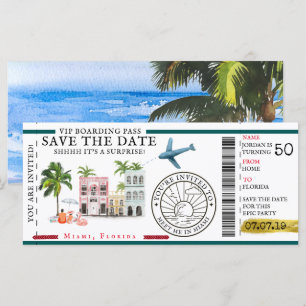 Carte d'embarquement   Anniversaire Destination Su