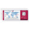  carte d'embarquement avec carte du monde