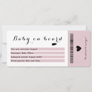 Carte D'Embarquement Bébé À Bord Voyage Grossesse
