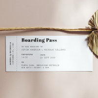 Carte d'embarquement. Billet de voyage de destinat