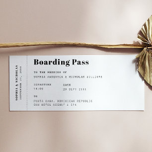 Carte d'embarquement. Billet de voyage de destinat