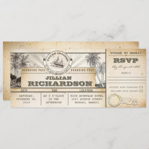 carte d'embarquement Billets d'anniversaire voyage