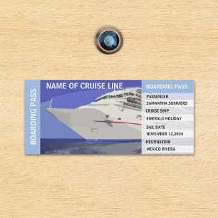 Carte d'embarquement Cabine de la porte de croisiè