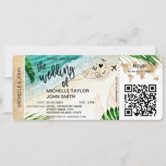 Carte d'embarquement Carte du monde Island Beach R