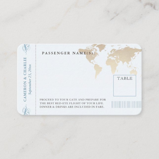 Carte d'embarquement Carte Vintage Billet Place Ca (Devant)