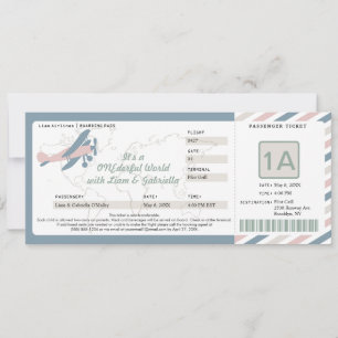 Carte d'embarquement d'avion vintage pour annivers