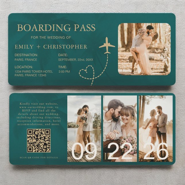Carte d'embarquement de billet d'avion Code QR de  (Créateur téléchargé)