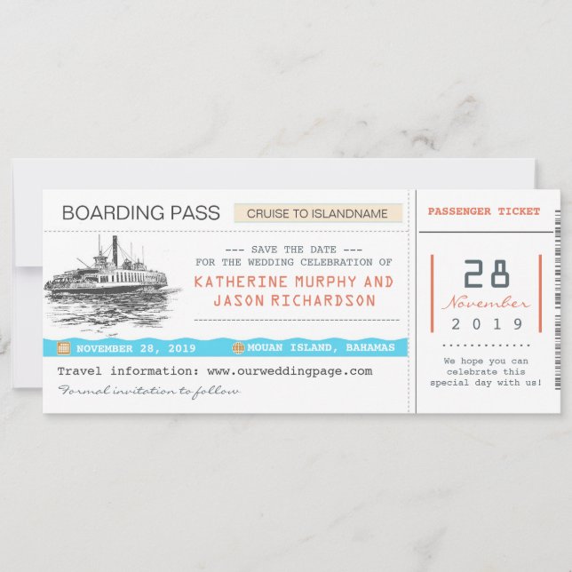 carte d'embarquement de croisière enregistrer les  (Devant)