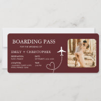 Carte d'embarquement de destination Billet d'avion