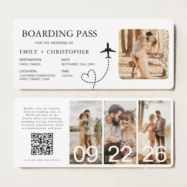 Carte d'embarquement de destination Billet d'avion (Créateur téléchargé)