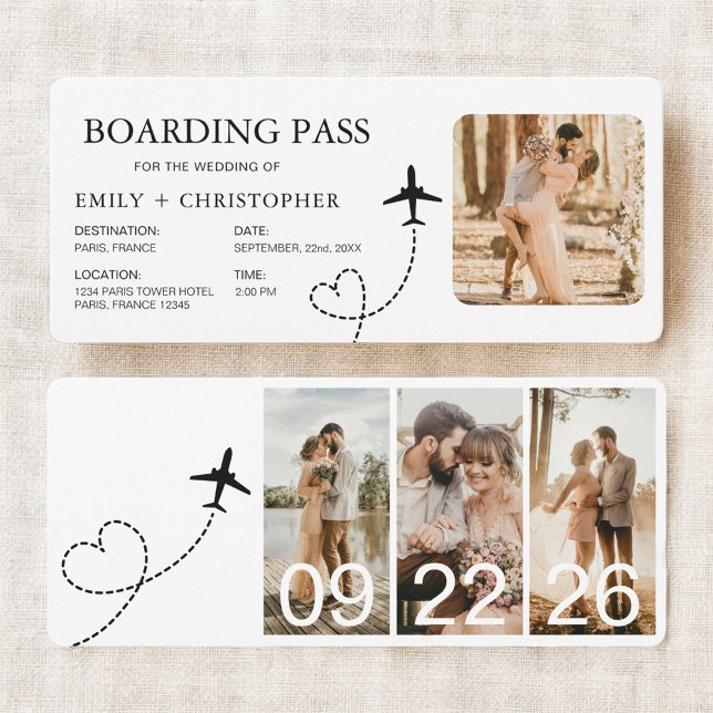 Carte d'embarquement de destination Billet d'avion (Créateur téléchargé)