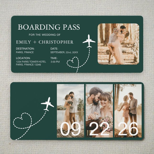 Carte d'embarquement de destination Billet d'avion (Créateur téléchargé)