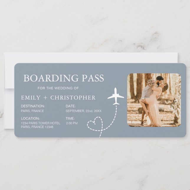 Carte d'embarquement de destination Billet d'avion (Devant)