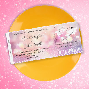 Carte d'embarquement de destination Billet d'or Pl